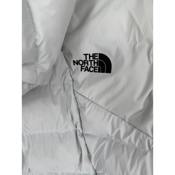 The North Face Womens Stretch Down Hooded Jacket Light Grey XL Puffer Outdoors - Picture 5 of 13